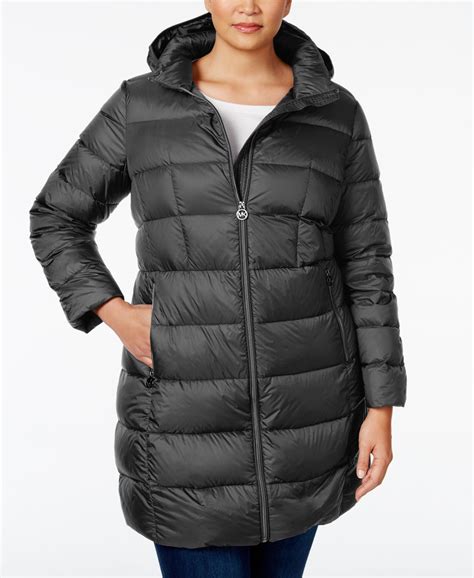 michael michael kors hooded down puffer coat|michael kors winter puffer jacket.